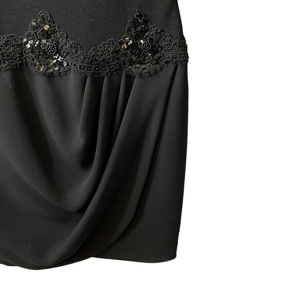 Chris Cole Vintage Black Embellished Evening Cocktail Dress Size 10 - Picture 4 of 10